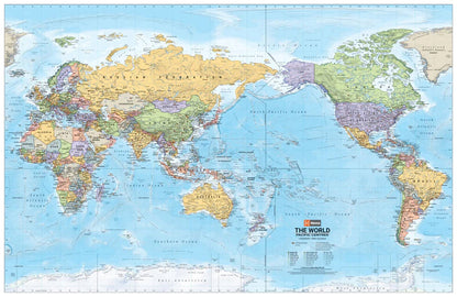 World Political Pacific-Centred Map